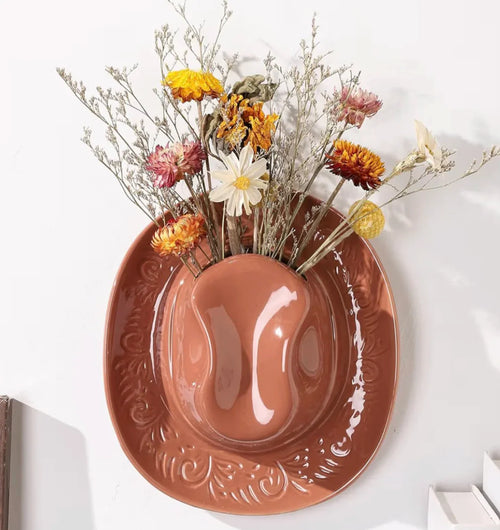 Cowboy Hat Vase