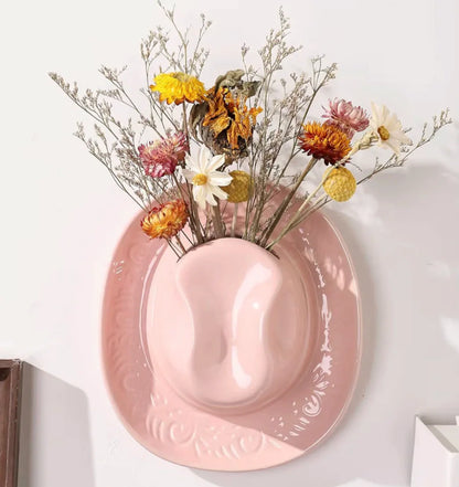 Cowboy Hat Vase